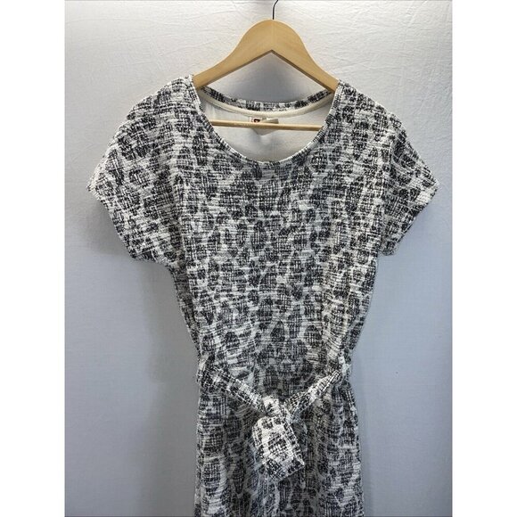 NEW Anthropologie Dolan Taleen Textured Knit Midi Dress Black Leopard size S - Picture 5 of 13